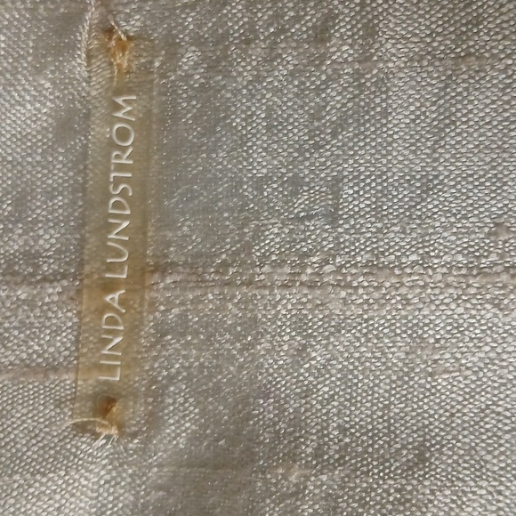 Two-Tone Cream and Navy Ombre Linda Lundstrom Silk Scarf - Picture 11 of 11